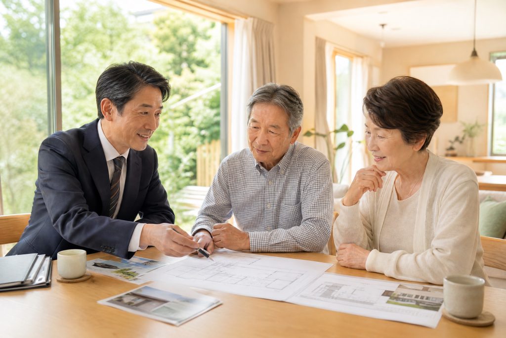 老夫婦と男性